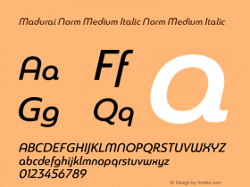 Madurai Norm Medium Italic