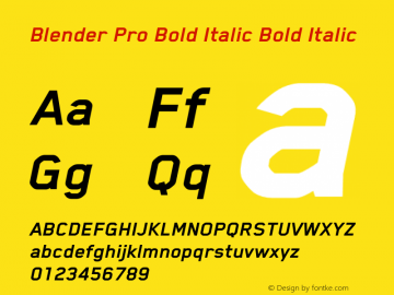 Blender Pro Bold Italic