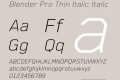 Blender Pro Thin Italic