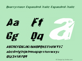 Quarrystone Expanded Italic