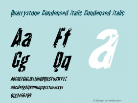 Quarrystone Condensed Italic