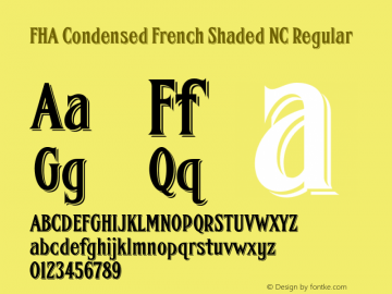 FHA Condensed French Shaded NC