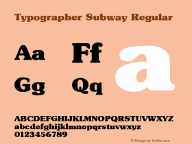 Typographer Subway