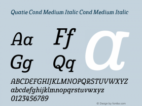 Quatie Cond Medium Italic
