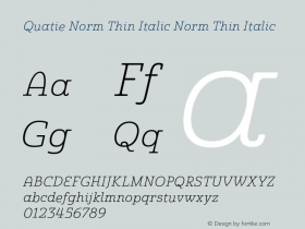 Quatie Norm Thin Italic