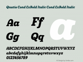 Quatie Cond ExBold Italic