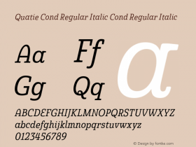Quatie Cond Regular Italic