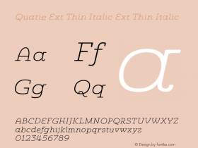 Quatie Ext Thin Italic