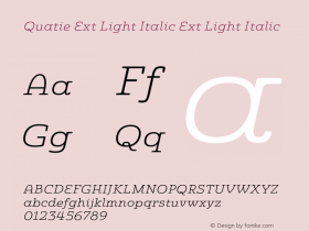 Quatie Ext Light Italic