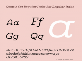 Quatie Ext Regular Italic