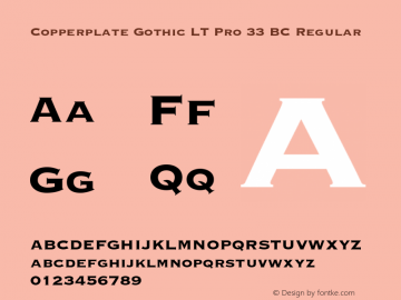 Copperplate Gothic LT Pro 33 BC