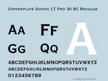 Copperplate Gothic LT Pro 30 BC