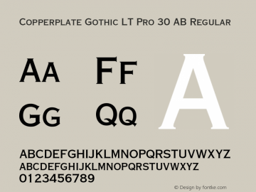 Copperplate Gothic LT Pro 30 AB