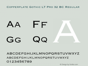 Copperplate Gothic LT Pro 32 BC