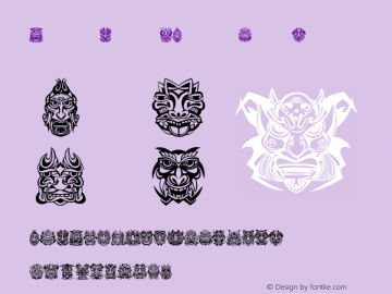 Digital Clipart-Ancient Masks