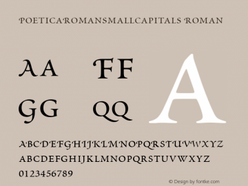 PoeticaRomanSmallCapitals