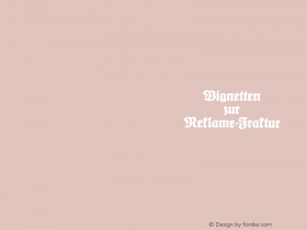 Vignetten zur Reklame-Fraktur