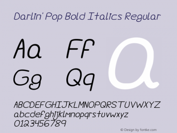 Darlin' Pop Bold Italics