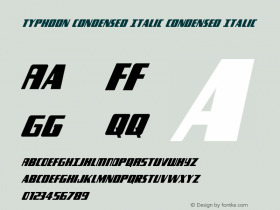 Typhoon Condensed Italic