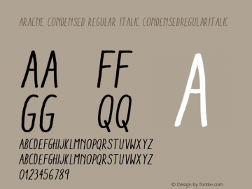 Aracne Condensed Regular Italic