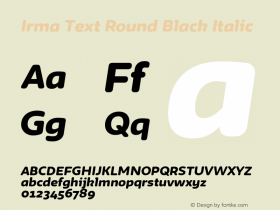 Irma Text Round Black