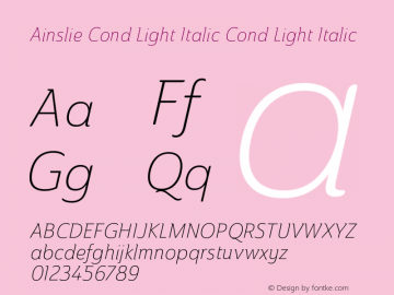 Ainslie Cond Light Italic