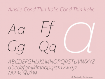 Ainslie Cond Thin Italic