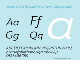 Ainslie Norm Regular Italic