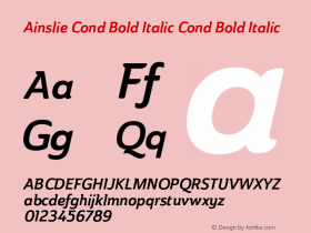 Ainslie Cond Bold Italic