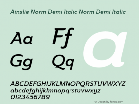 Ainslie Norm Demi Italic