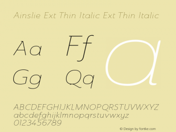 Ainslie Ext Thin Italic