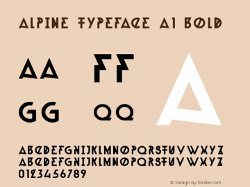 Alpine Typeface A1