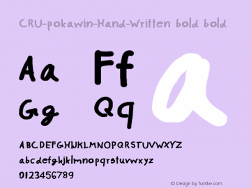 CRU-pokawin-Hand-Written bold