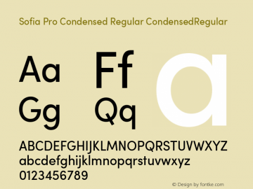 Sofia Pro Condensed Regular