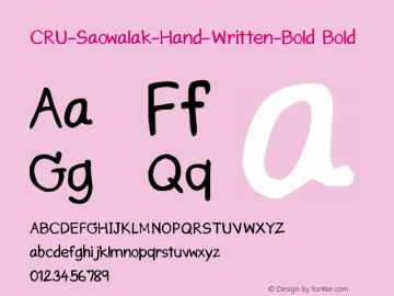 CRU-Saowalak-Hand-Written-Bold