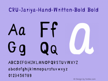 CRU-Jariya-Hand-Written-Bold