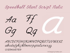 Speedball Slant Script