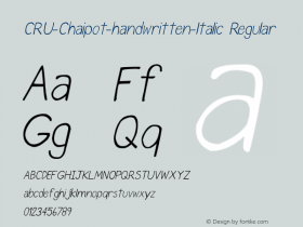 CRU-Chaipot-handwritten-ltalic