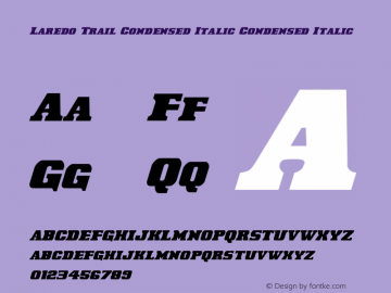 Laredo Trail Condensed Italic