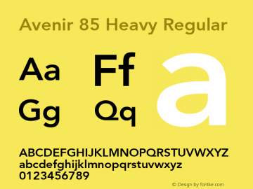 Avenir 85 Heavy