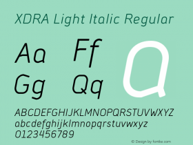 XDRA Light Italic