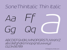 SoneThinItalic