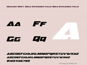 Oceanic Drift Bold Expanded Italic