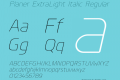 Planer ExtraLight Italic