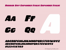 Rubber Boy Expanded Italic