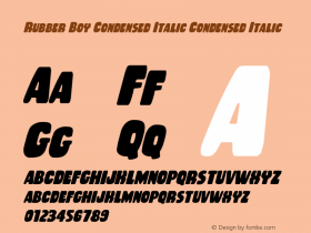 Rubber Boy Condensed Italic