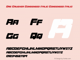 Ore Crusher Condensed Italic