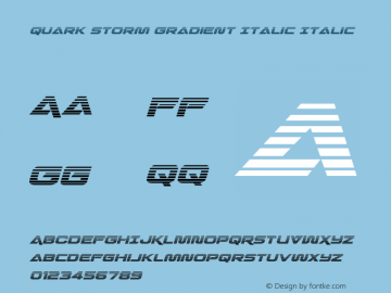 Quark Storm Gradient Italic