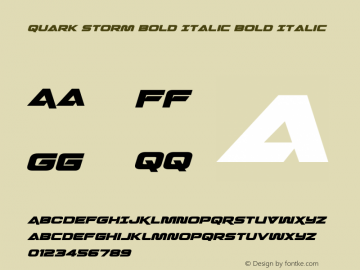Quark Storm Bold Italic