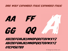 Dire Wolf Expanded Italic